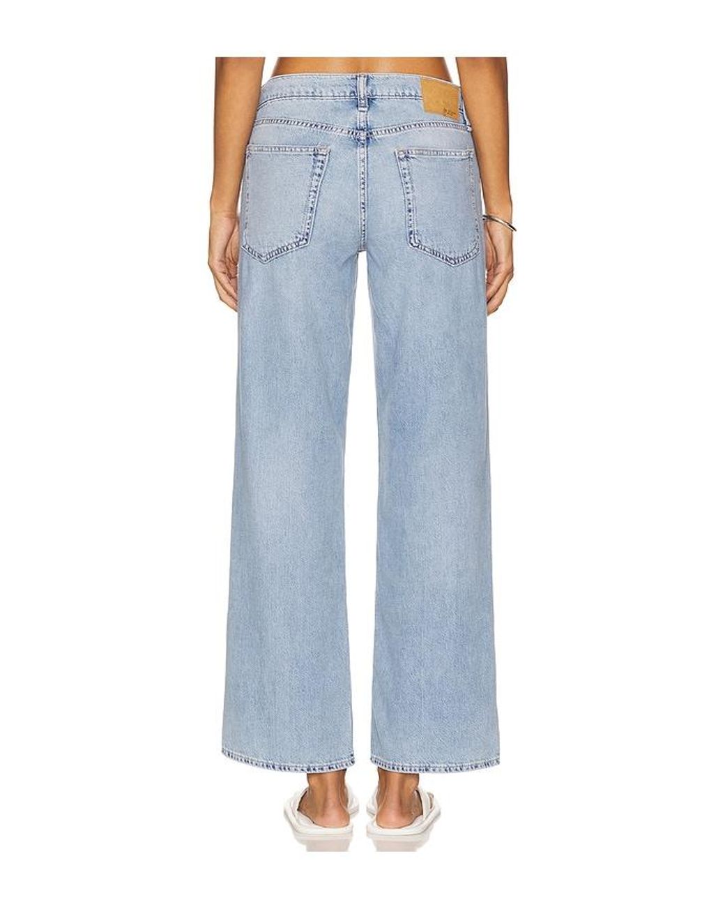 Rag & Bone Blue Featherweight Cam Low-Rise Ankle Straight Jeans