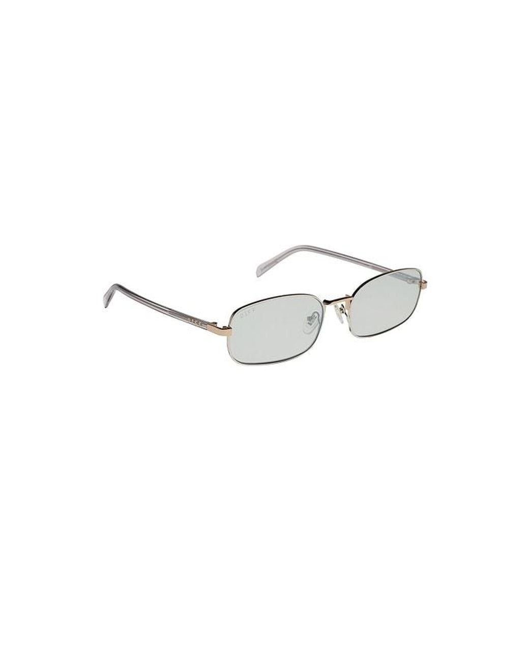 DIFF Metallic X Rachael Kirkconnell Metal Rectangle Sunglasses