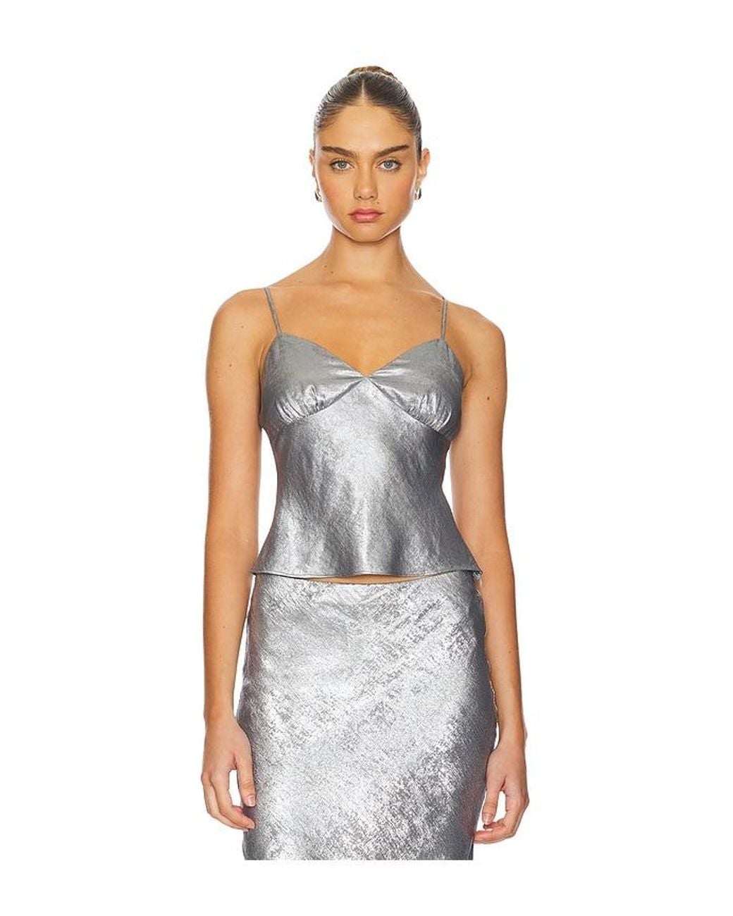 Nia White Moss Top