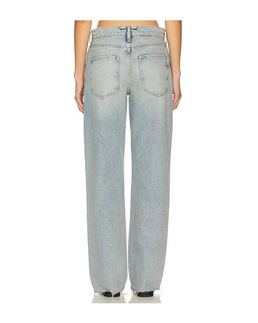 Triarchy Blue Birkin Mid Rise Straight Leg