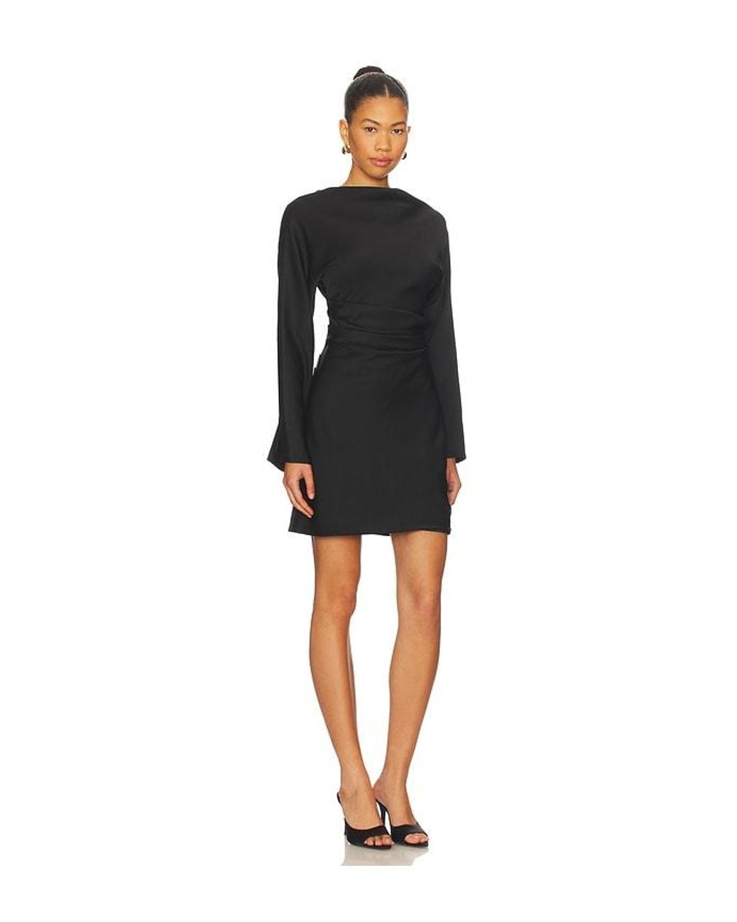 Jonathan Simkhai Black Harpor Long Sleeve Mini Dress