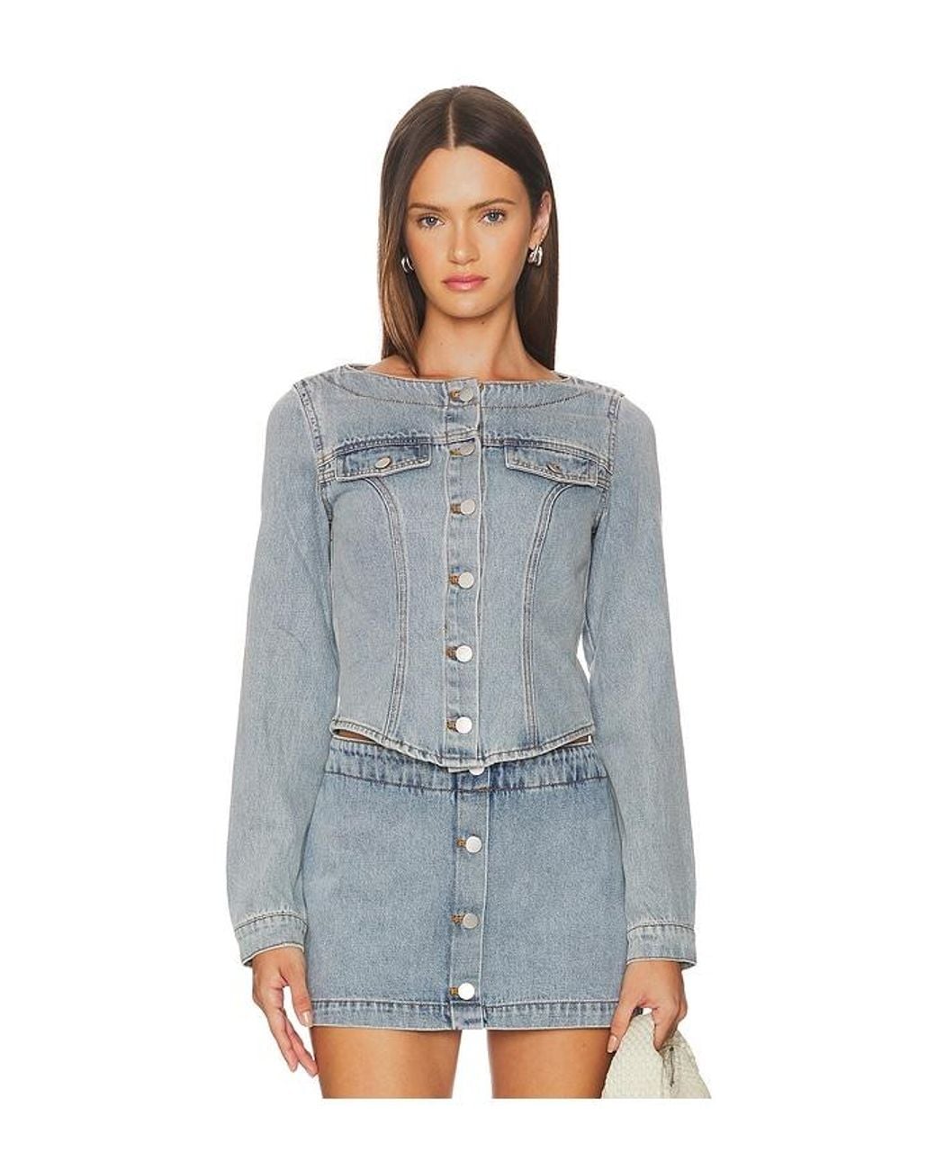 Amanda Uprichard Blue Scorpio Longsleeve Top