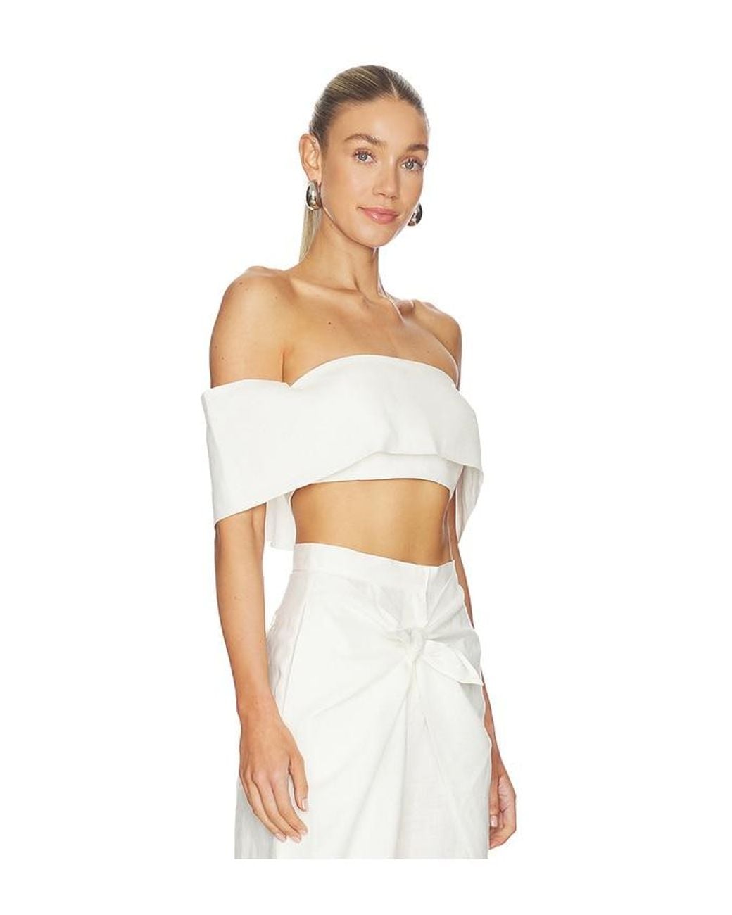 SELMACILEK White Strapless Top
