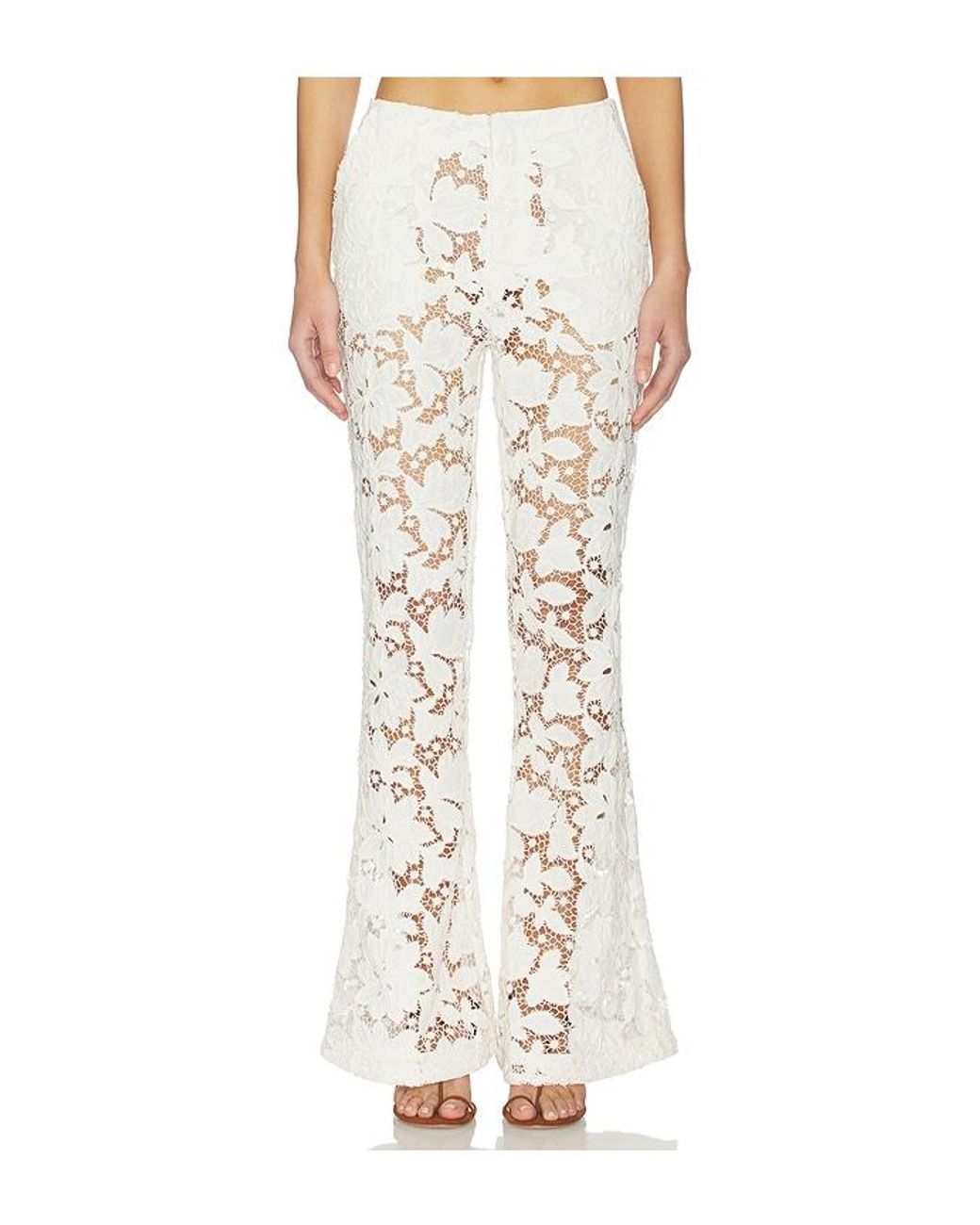 Tularosa White Alino Flare Pant