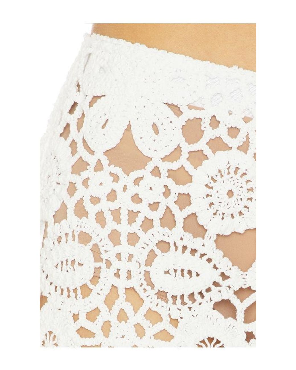 SNDY'S Natural Tala Crochet Maxi Skirt