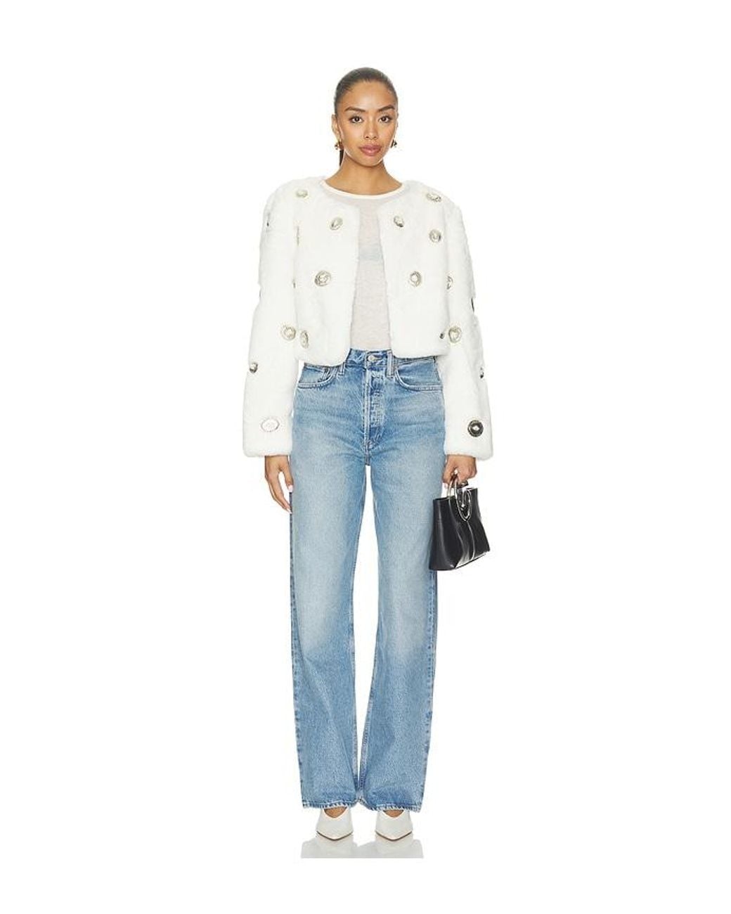 Urban Outfitters White X Revolve Tongue Coat