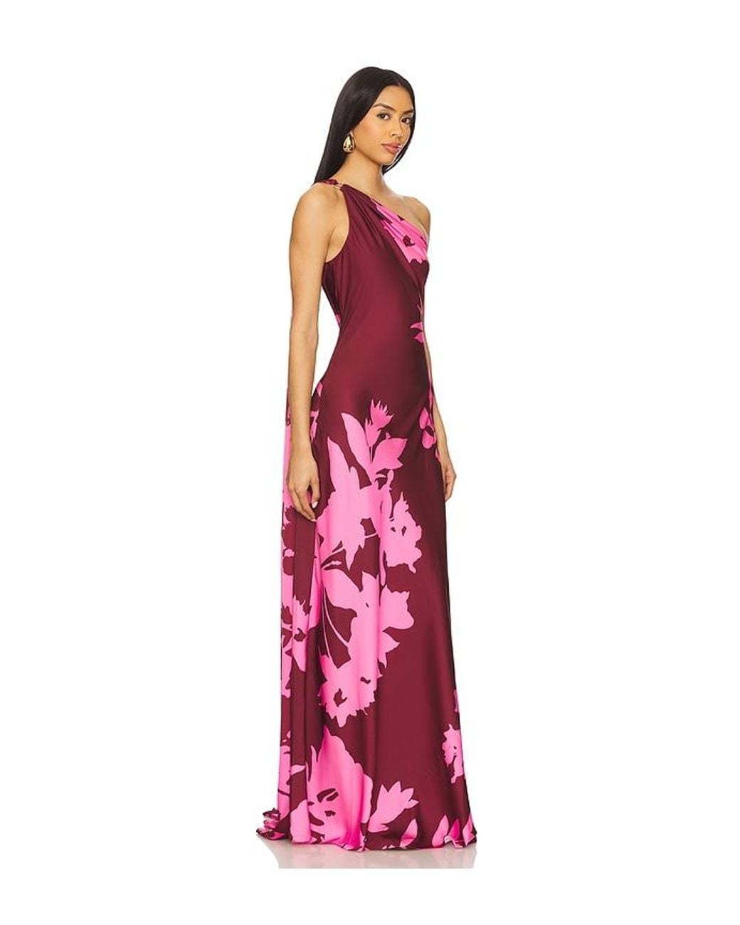 open lace back dress Hemant & Nandita One Shoulder Dress – TrenLend main image 1