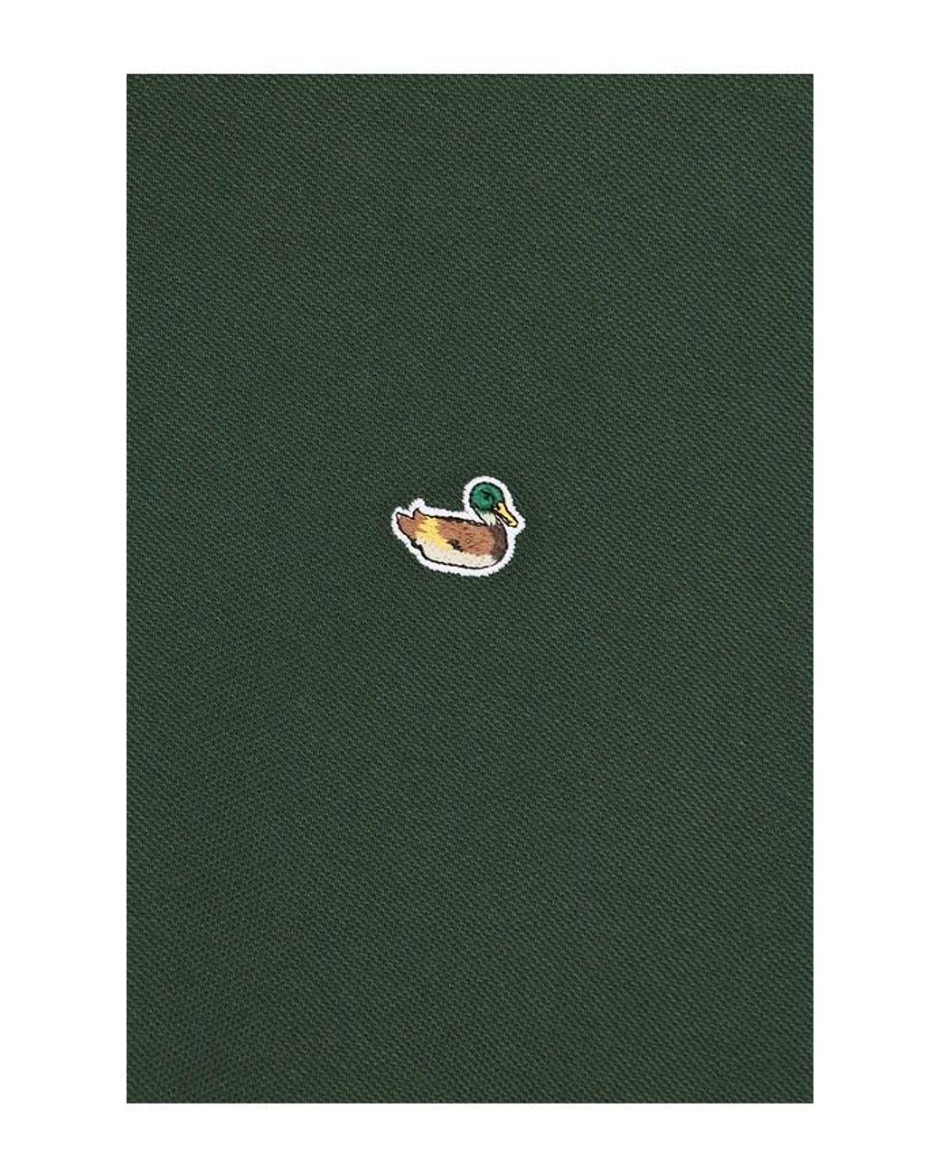 Edmmond Studios Green Duck Polo Long Sleeve Shirt for men
