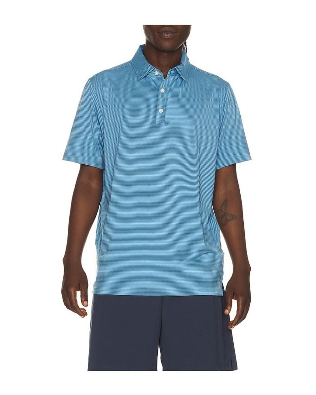 Rhone Blue Drive Time Polo for men