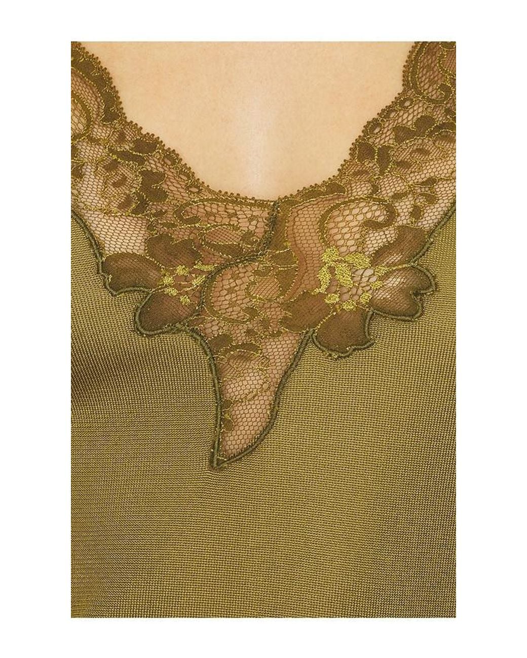 Balmain Green V-neck Lace Viscose Knit Short Dress