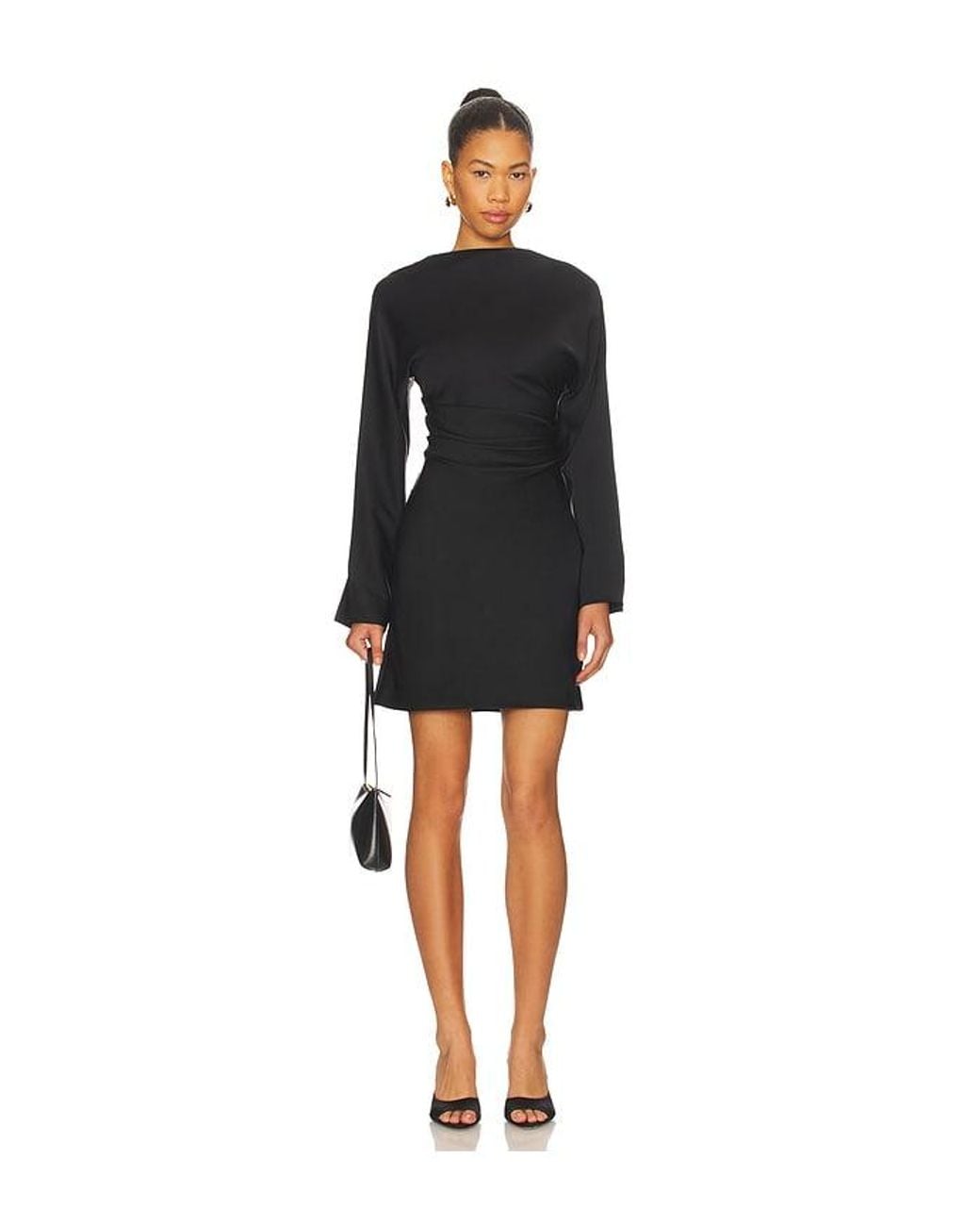 Jonathan Simkhai Black Harpor Long Sleeve Mini Dress