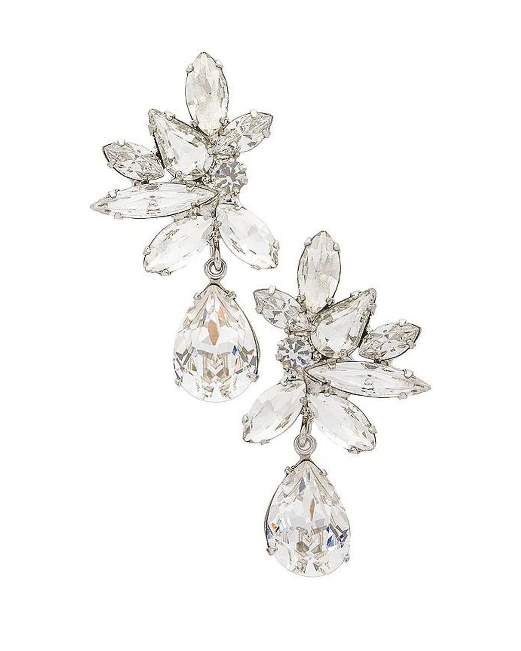Jennifer Behr White Raelynn Earrings