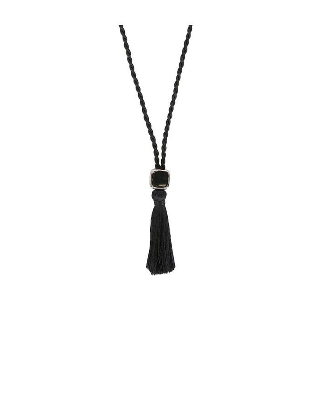 Frasier Sterling Black After Hours Tassle Necklace