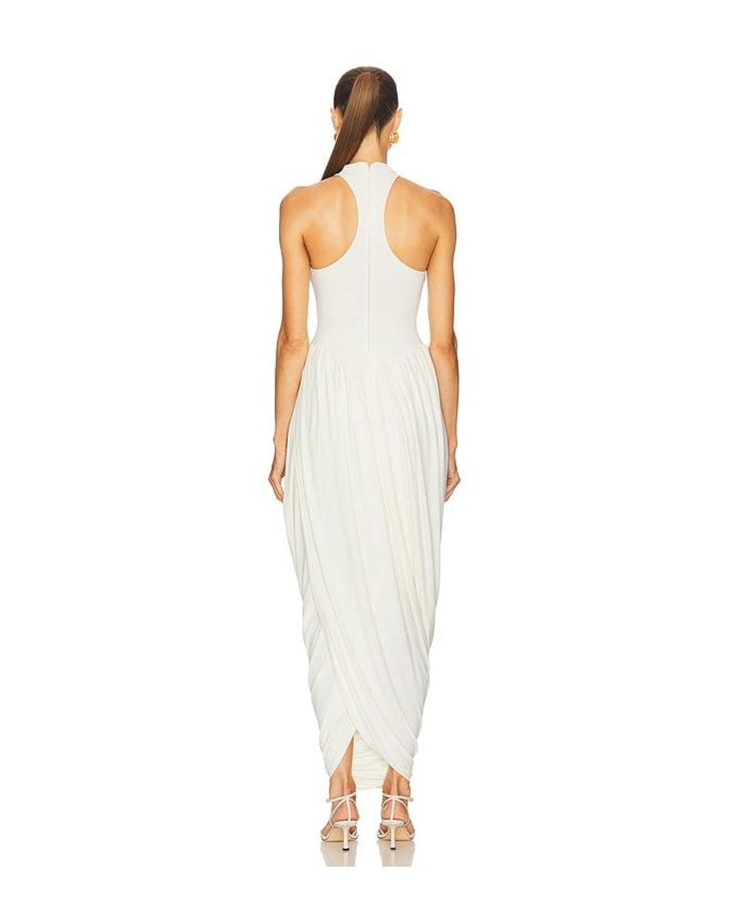 Helsa White The Duchess Jersey Dress