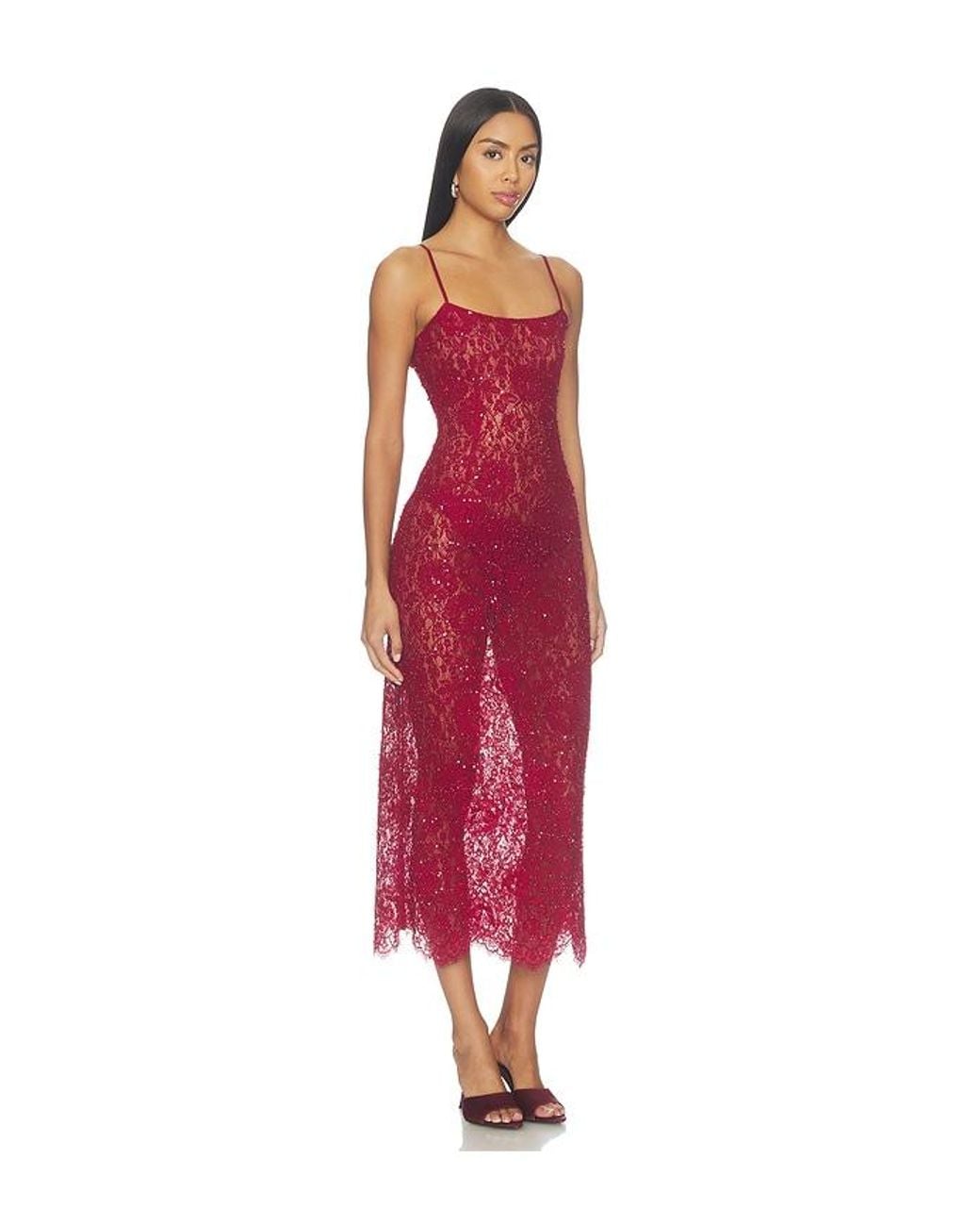 V. Chapman Red Hallie Dress