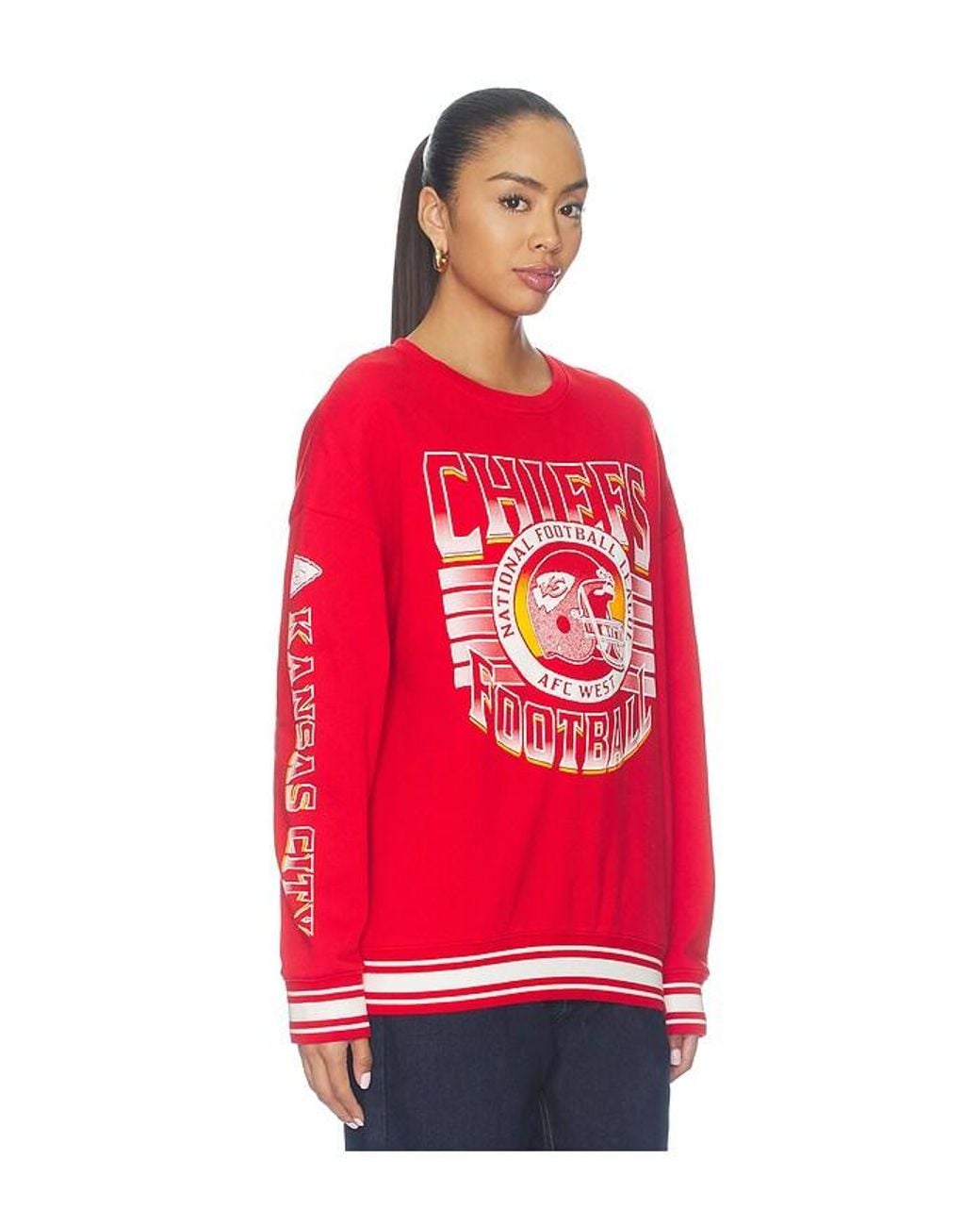 Junk Food Red Chiefs Striped Rib Crew Sweatshirt