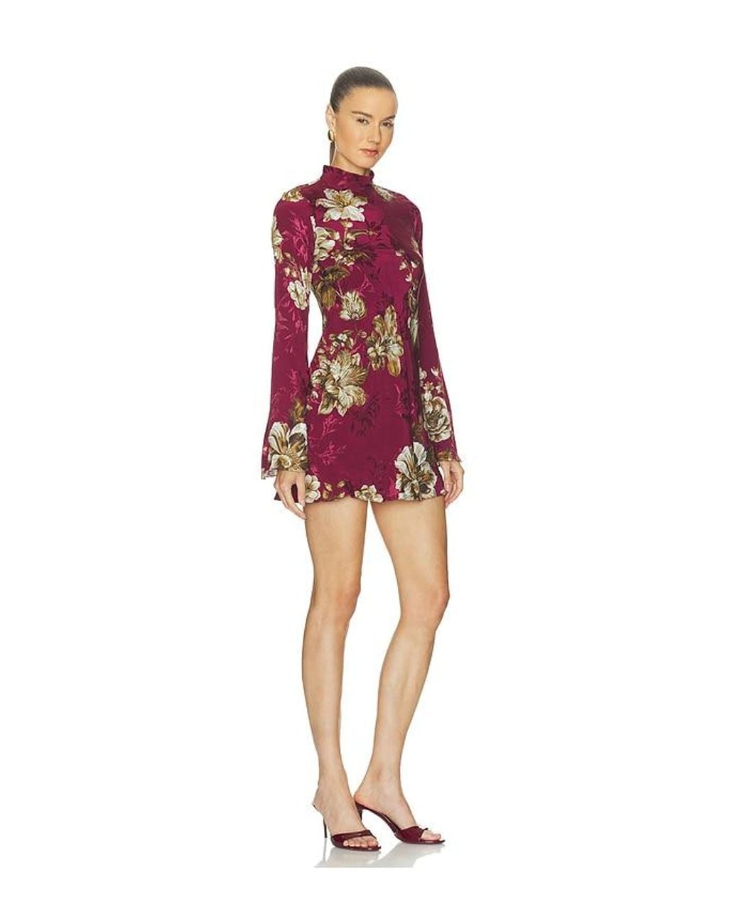 Hemant & Nandita Red Baised Mini Dress