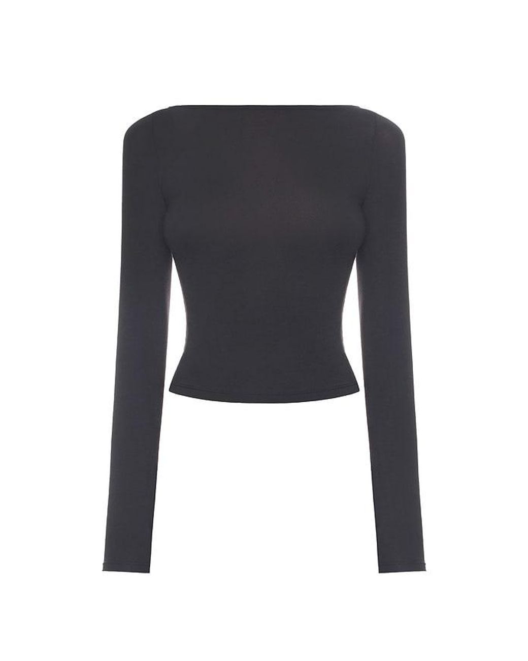 GRLFRND Blue Open-Back Long Sleeve Tee