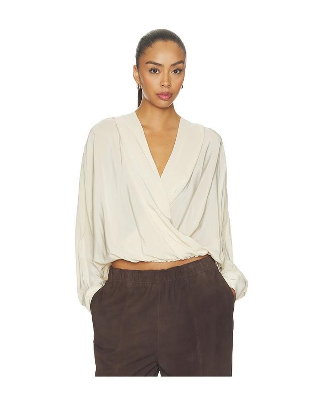 Herskind White Sisi Silk Hooded Blouse