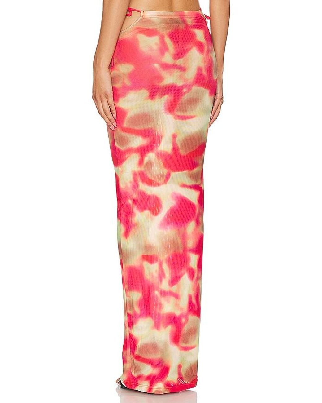 BY.DYLN Red Maddi Maxi Skirt