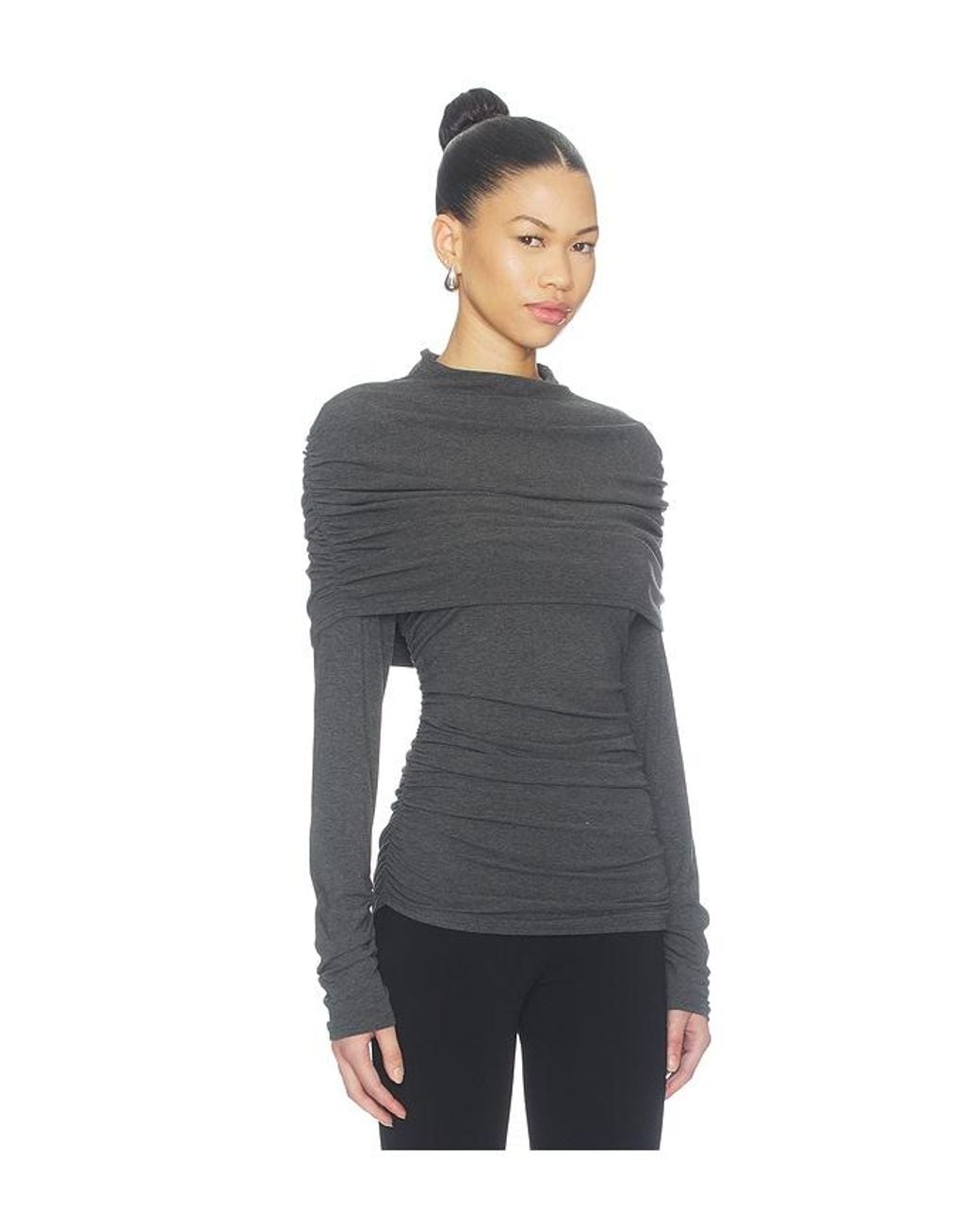 Line & Dot Black Debois Cape Top