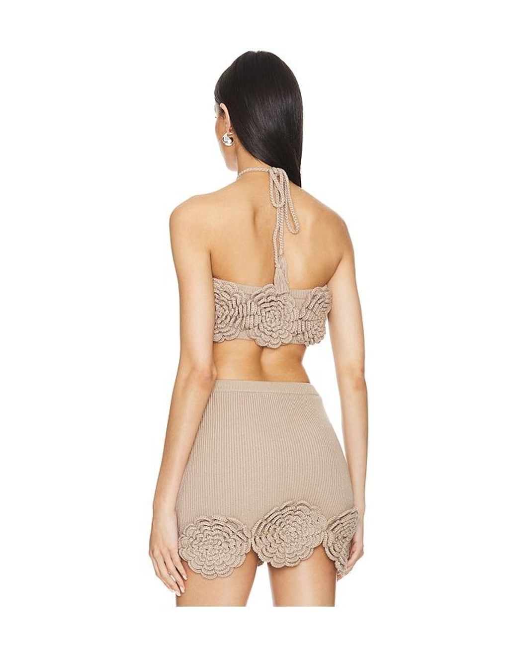 Lovers + Friends Natural Ashby Crochet Top
