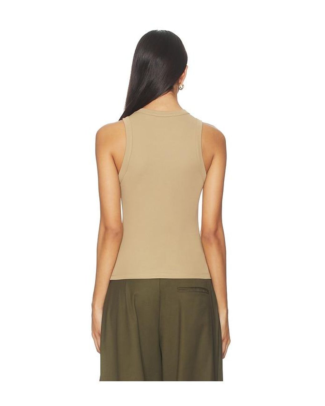 AYA MUSE Green Jersey High Neck Tank