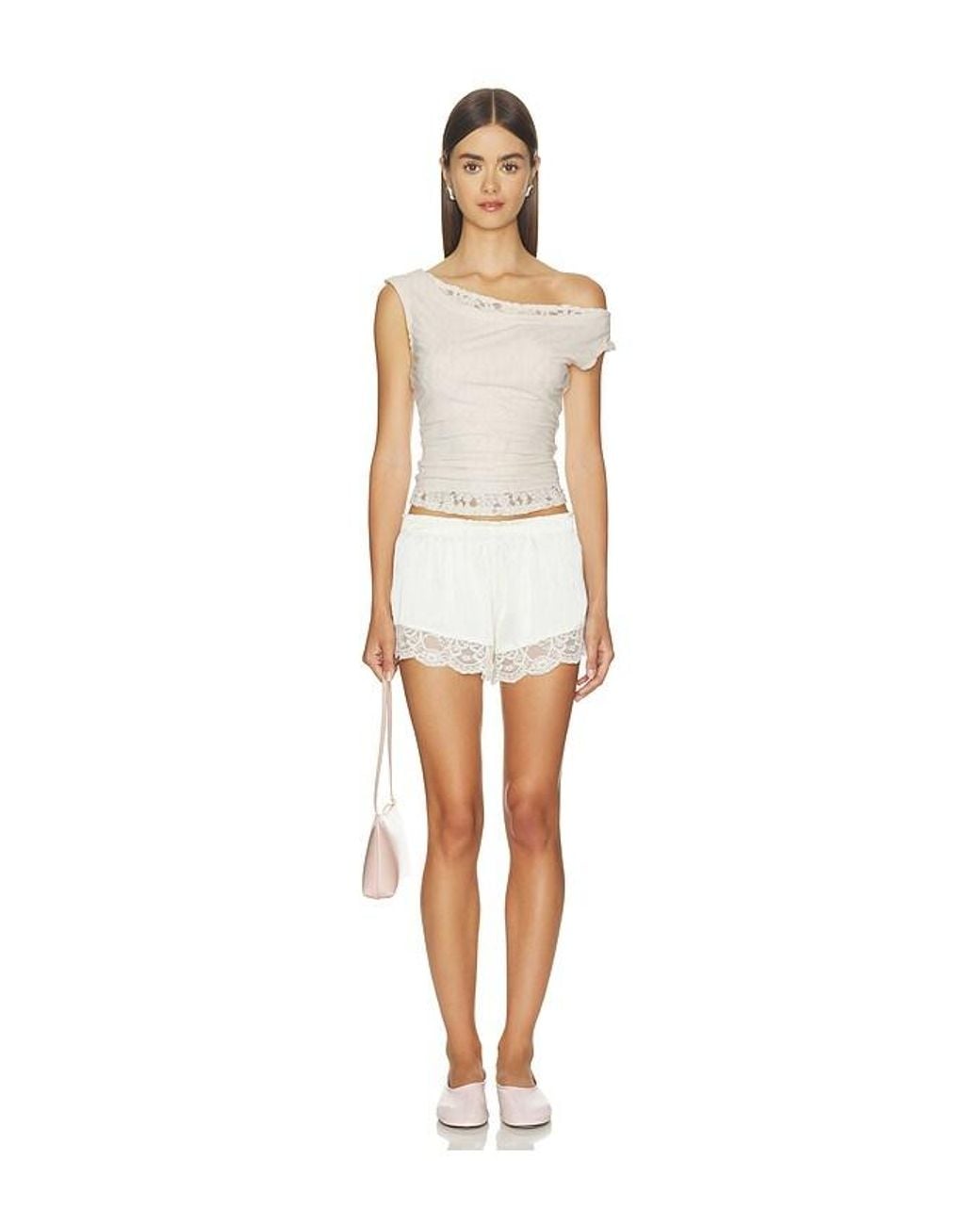 Free People White Emma Twofer Top