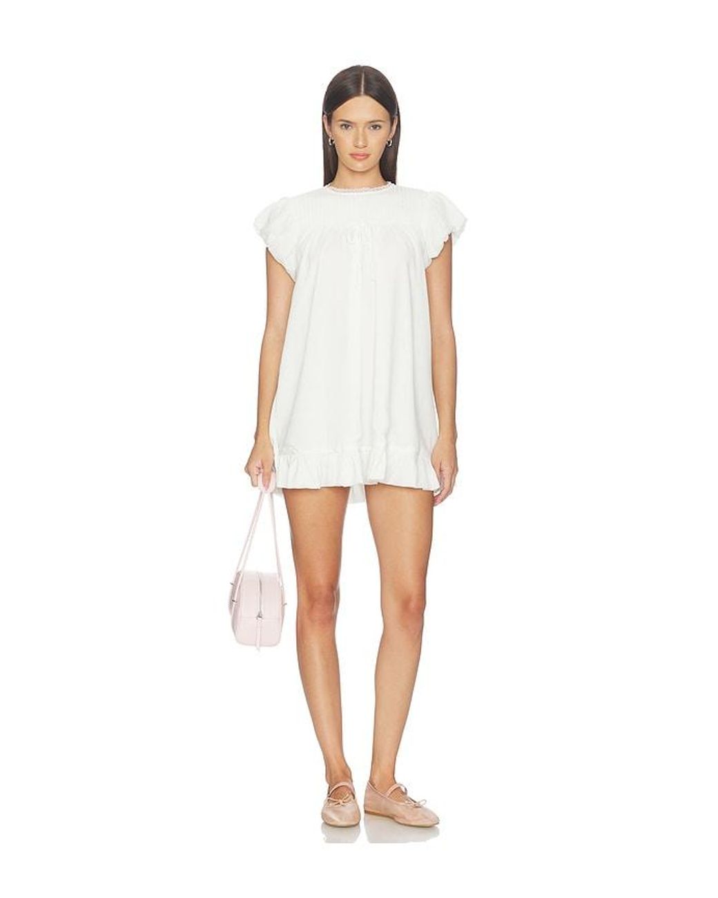 Amelie Teje White Sabrina Mini Dress
