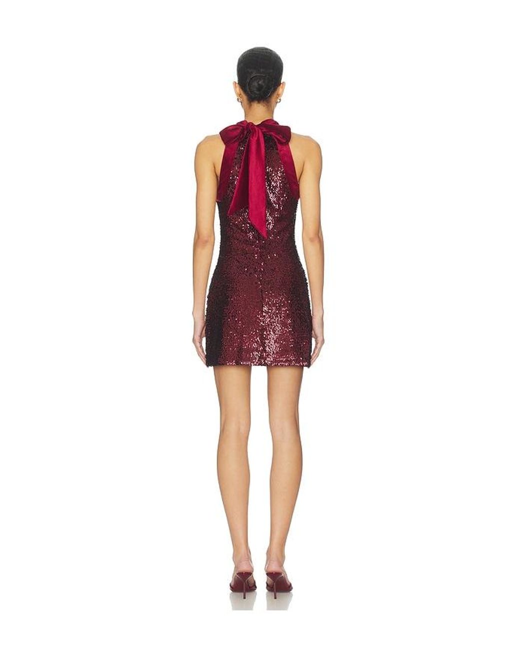 Jonathan Simkhai Red Isla Halter Neck Mini Dress