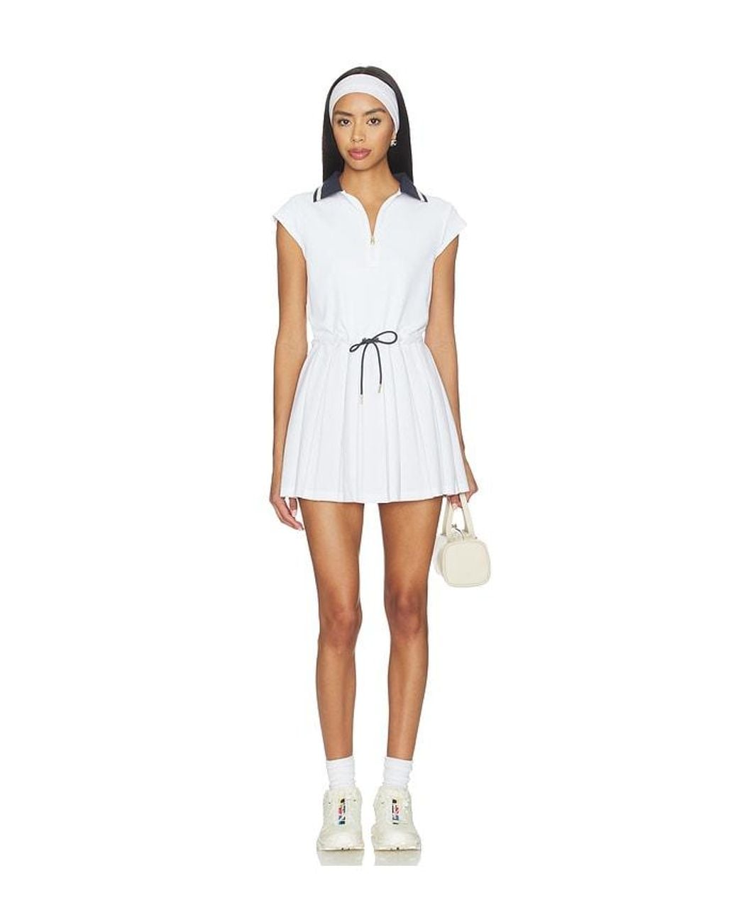 Varley White Nico Court Dress