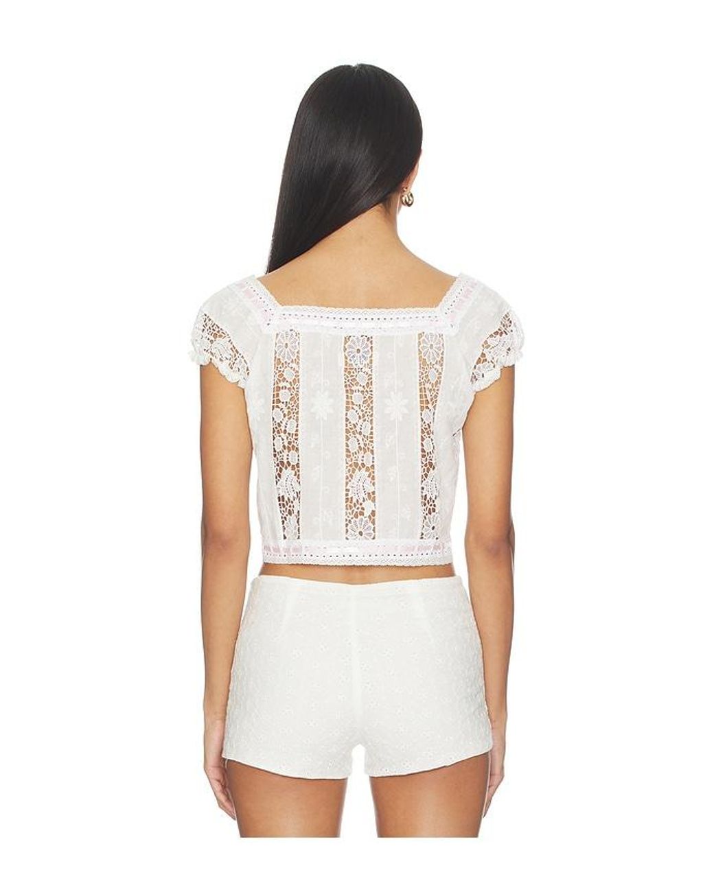 GUIZIO White Emery Blouse
