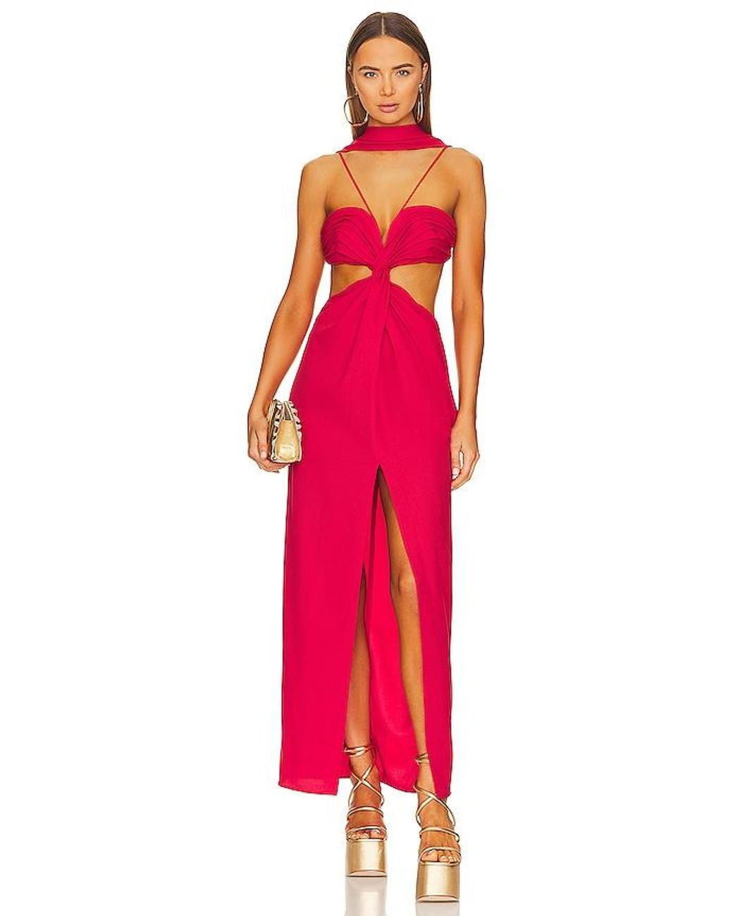 Cult Gaia Cody Gown in Red | Lyst