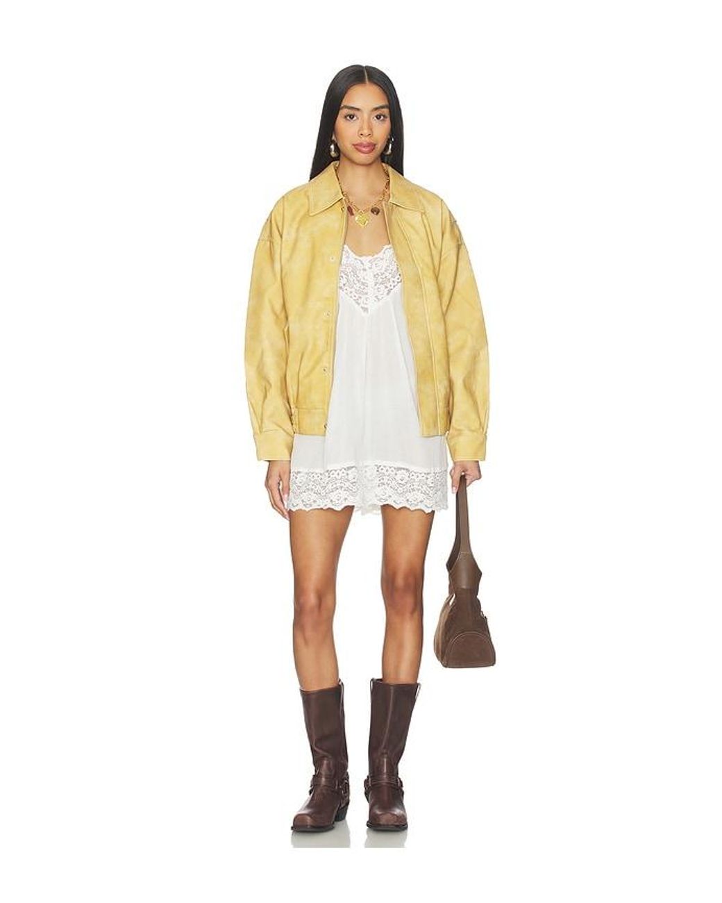 Free People White Fiona Slip