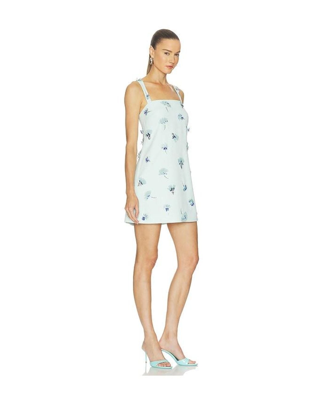 Jonathan Simkhai Blue Ella Embellished Mini Dress