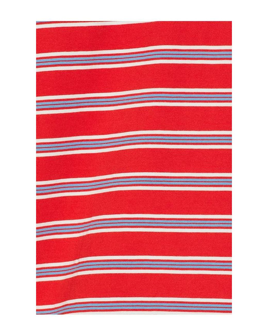 La Ligne Red Striped Oversized Boyfriend Tee