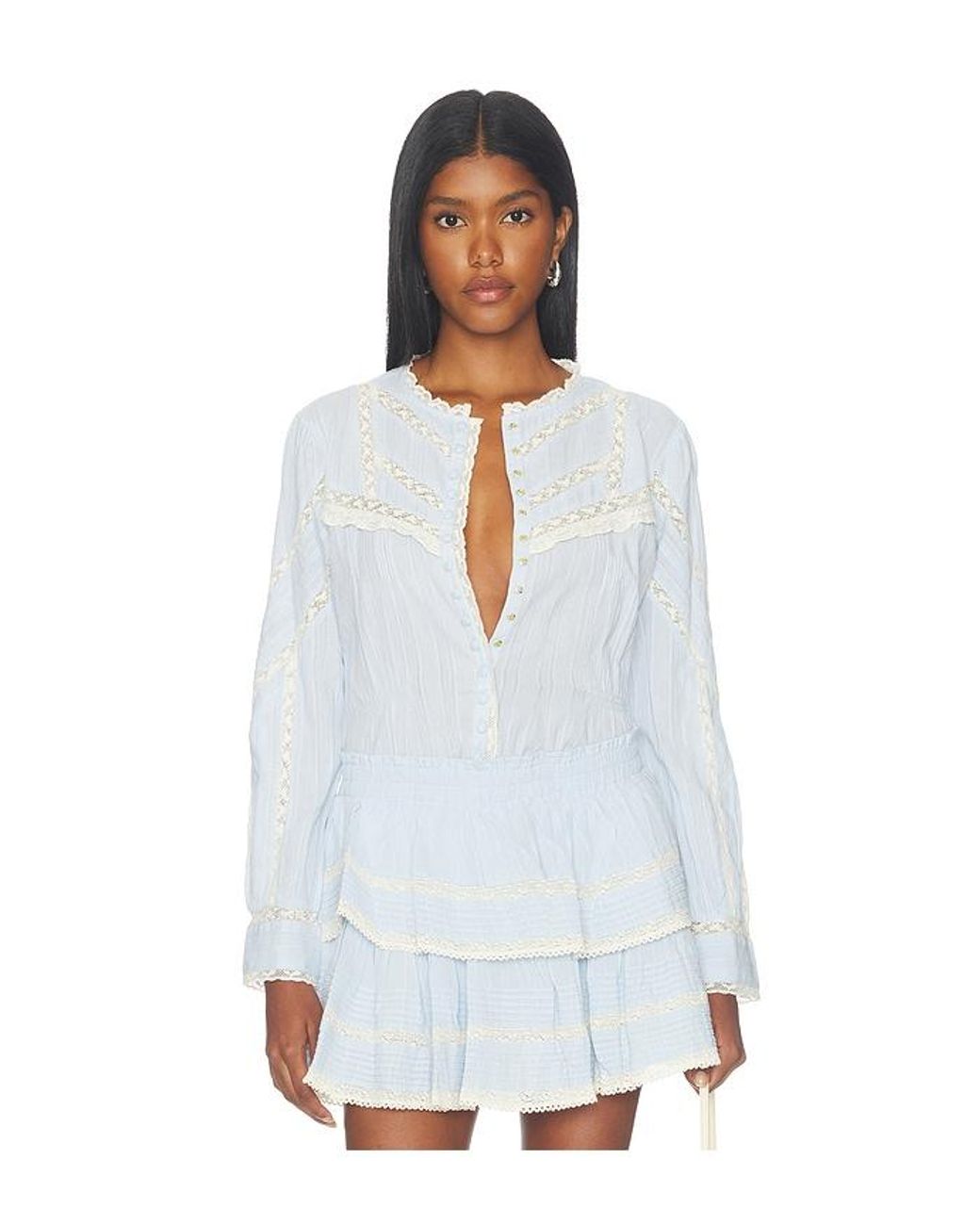 LoveShackFancy White Miah Top