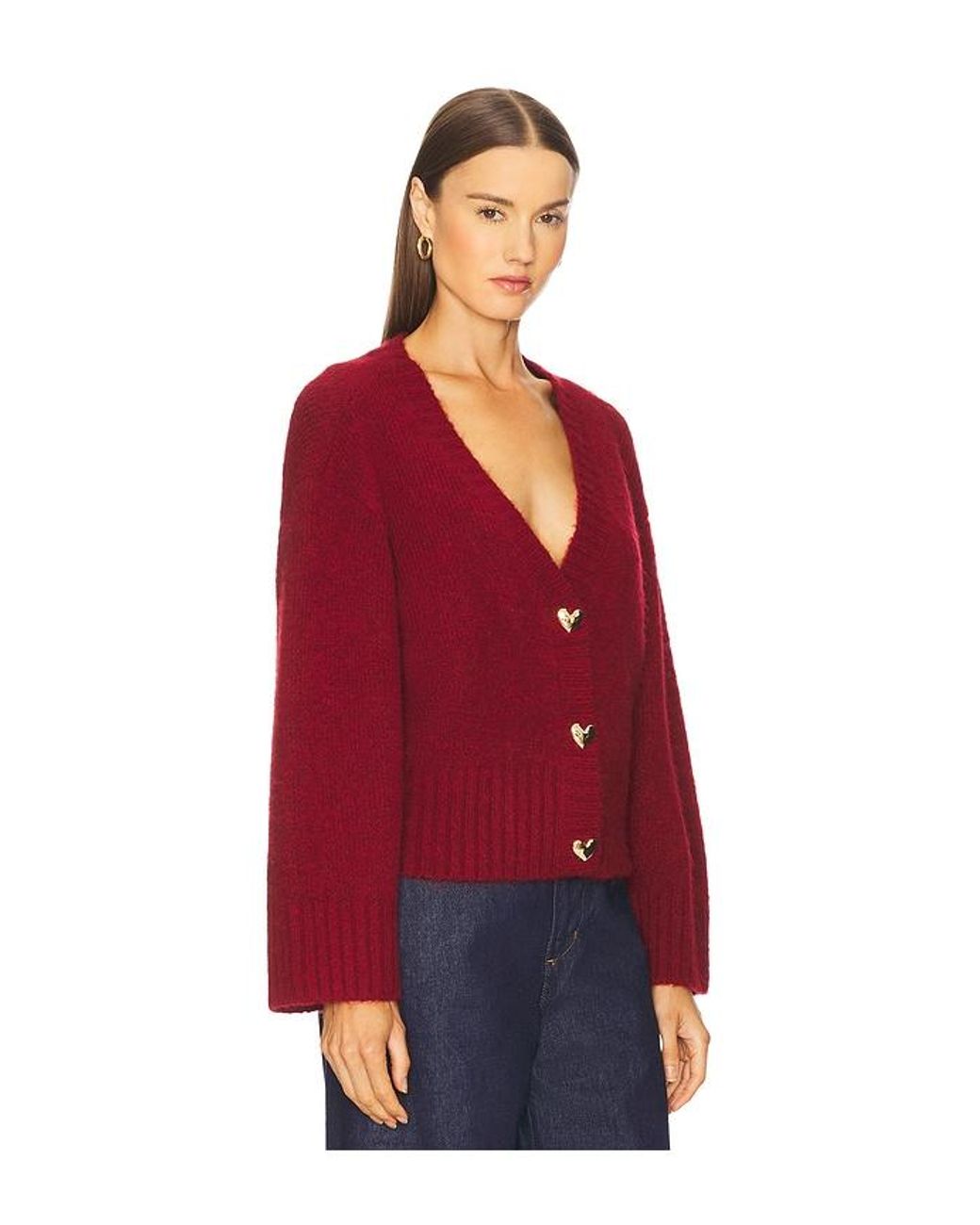 Blank NYC Red Cropped Cardigan
