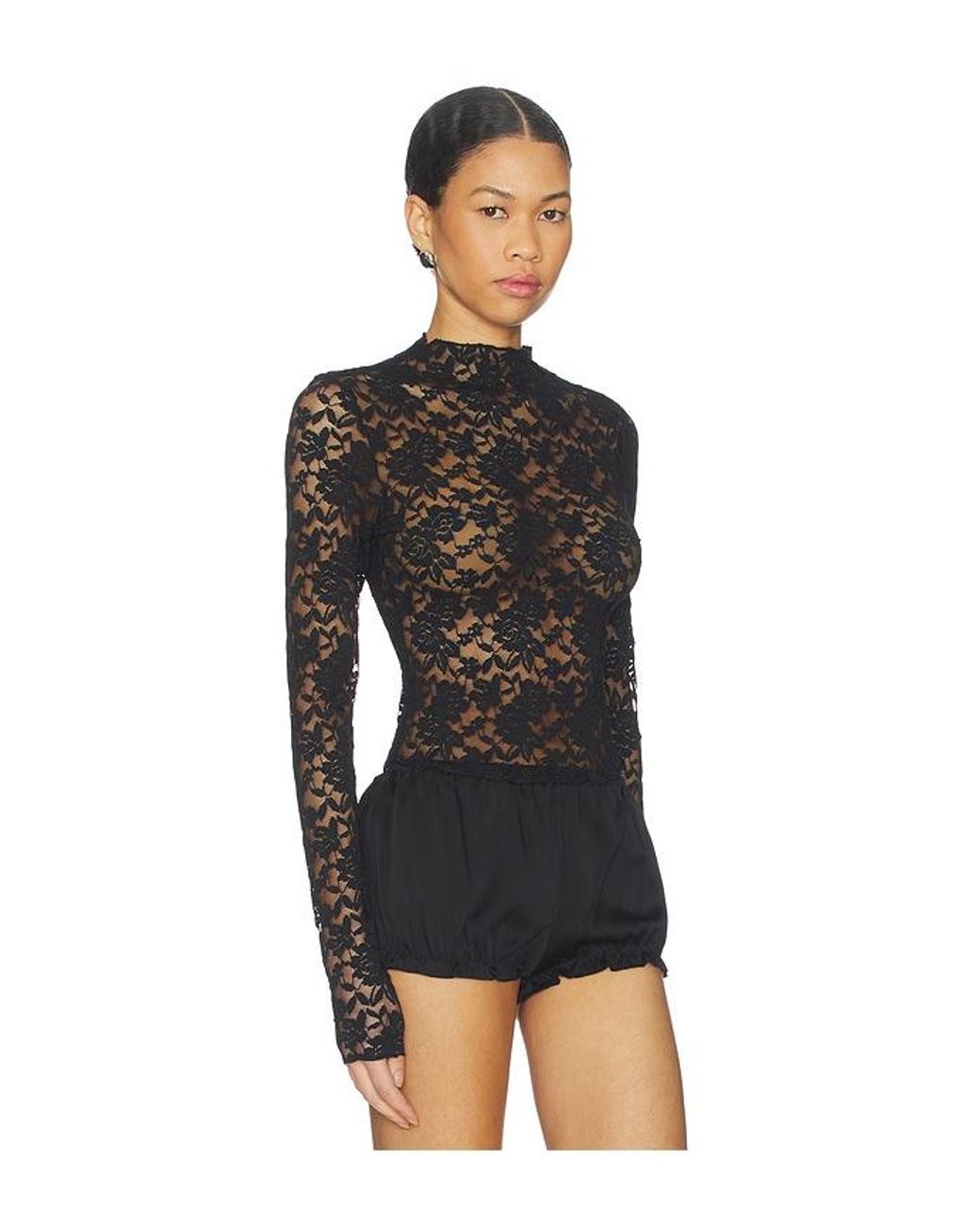 Lioness Black Hamptons Long Sleeve Top