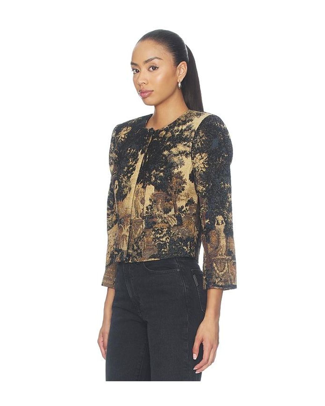 L'Agence Multicolor Lian Collarless Jacket