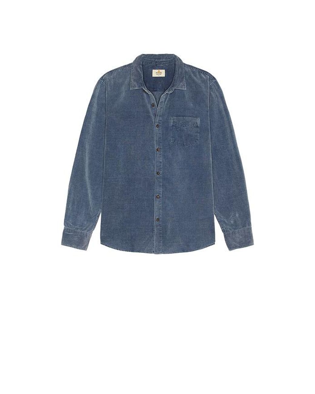 Marine Layer Blue Lightweight Corduroy Shirt for men