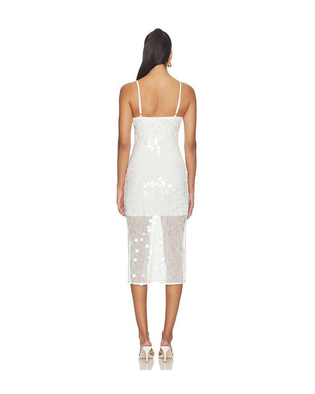 superdown White Lailah Midi Dress