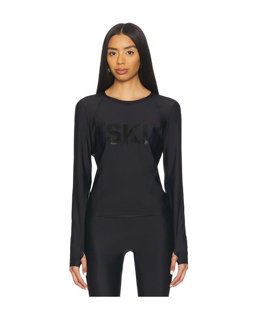 Perfect Moment Black Ski Crew Baselayer Top