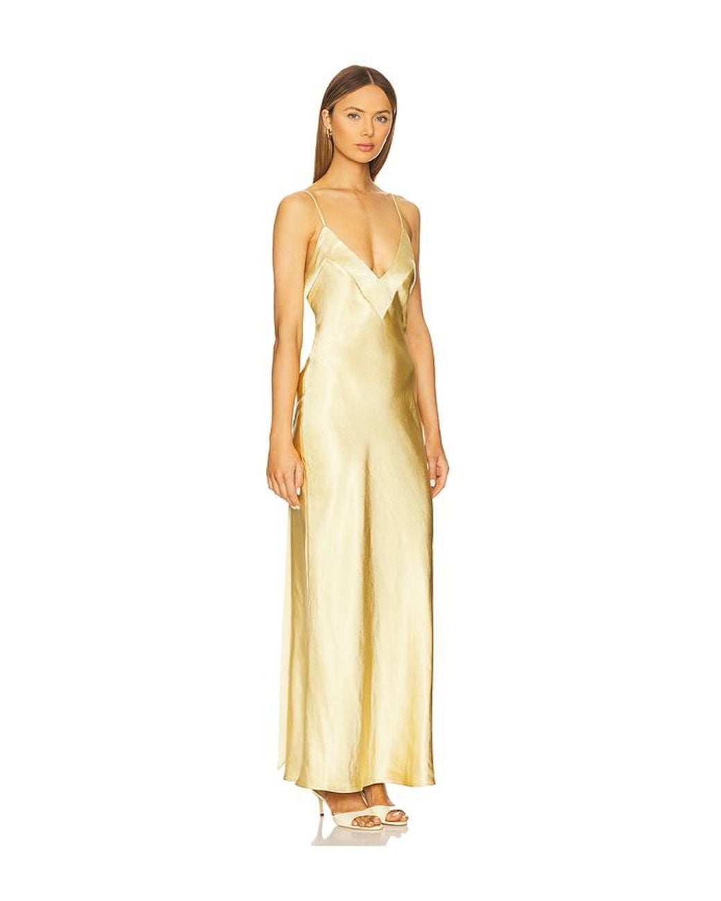 SNDY'S Metallic Spain Maxi Dress