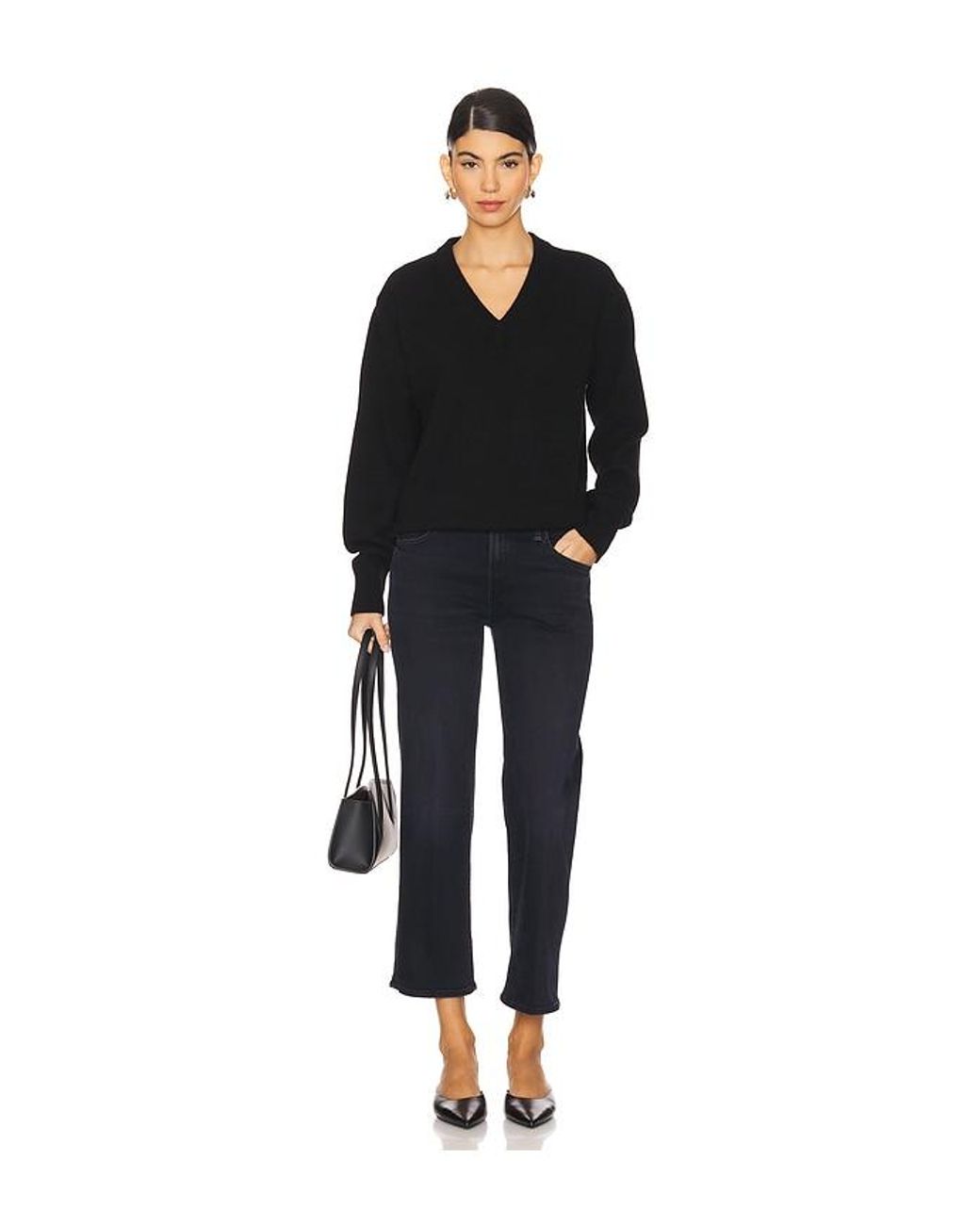 Mother Blue Petite Lil' Mid Rise Zip Rambler Jeans