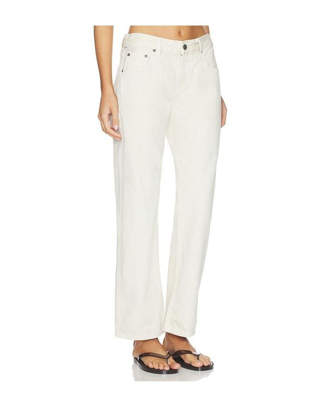 Citizens of Humanity White Faye Vintage Straight Jeans