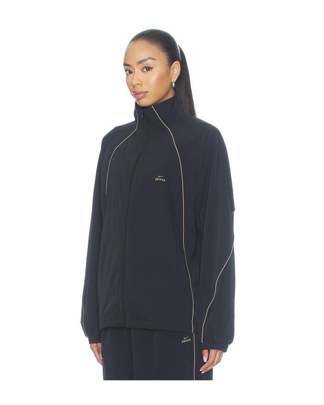 NikeSKIMS Blue Stretch Nylon Oversize Jacket