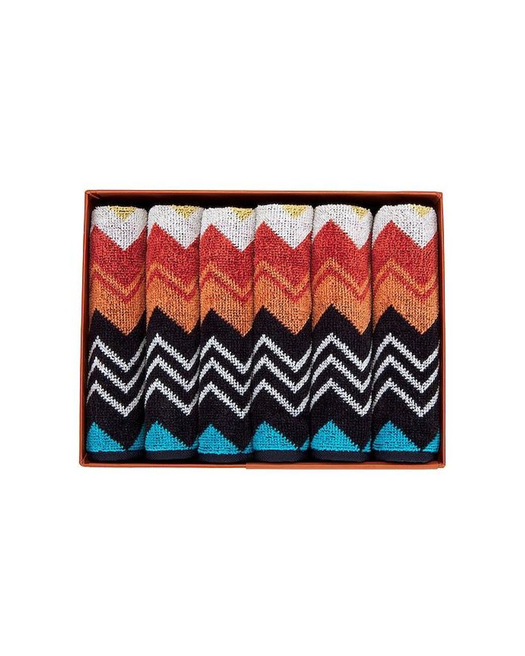 Missoni Red Giacomo Face Towel 6 Piece Set