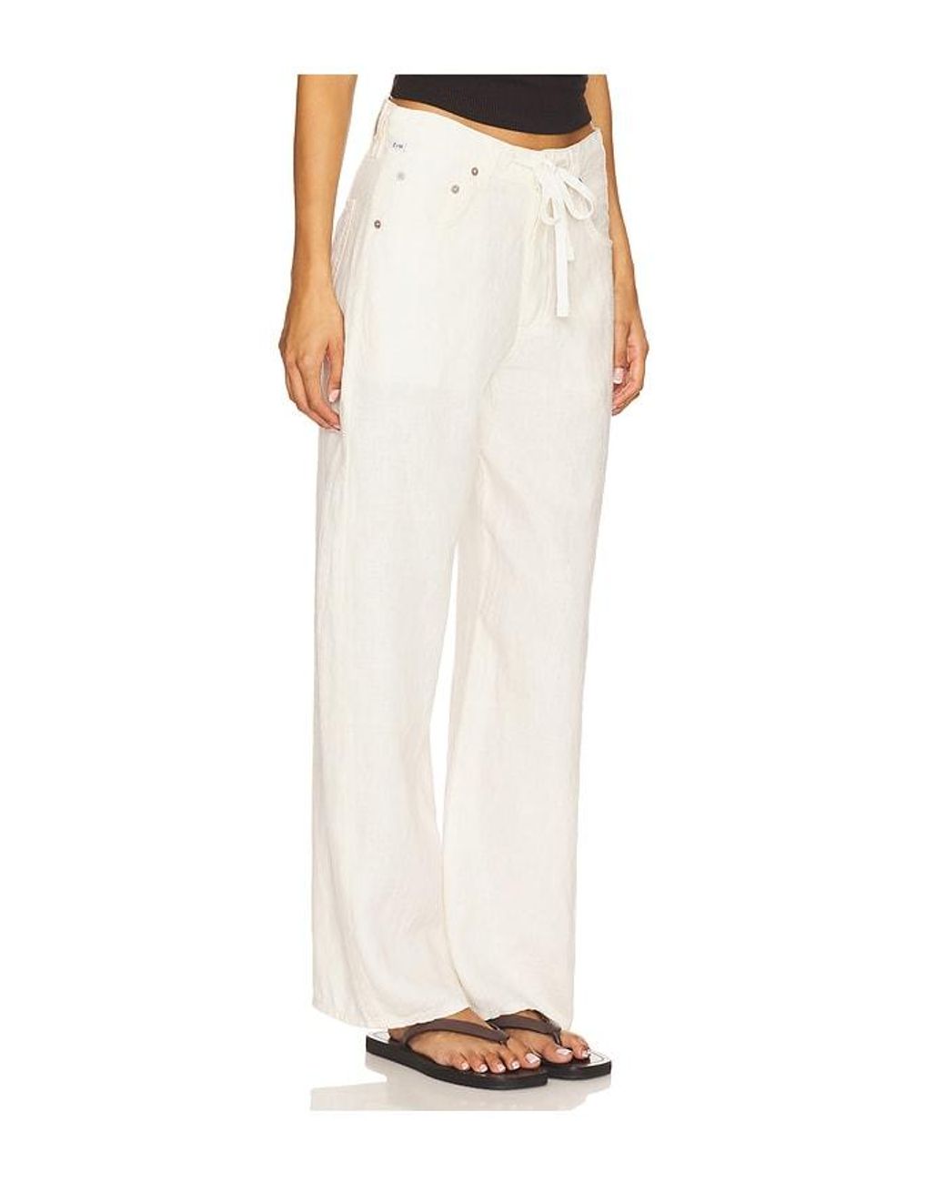 Citizens of Humanity White Brynn Drawstring Trouser