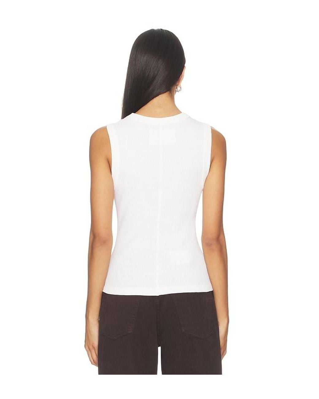 Free People White Murphy Tank
